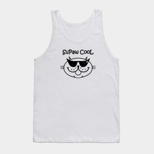 SuPaw CooL - black outline Tank Top